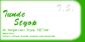 tunde styop business card